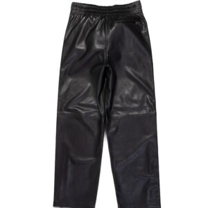 Leather Side Zip Track Pant